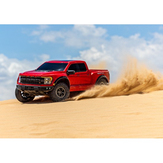 Traxxas Ford F-150 Raptor R 4X4: 1/10 Scale 4WD Truck with TQi Red