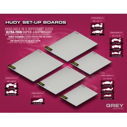 FLAT SET-UP BOARD FOR 1/8 OFF-ROAD & GT - SILVER GREY