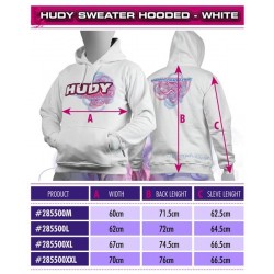 Hudy Sweater Hooded - White (L), H285500L
