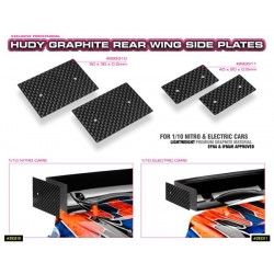 GRAPHITE REAR WING SIDE PLATE 0.5MM - 1/10 ELECTRIC (2), H293311