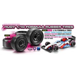 HUDY 1/10 FORMULA RUBBER TIRE - FRONT (2), H803070