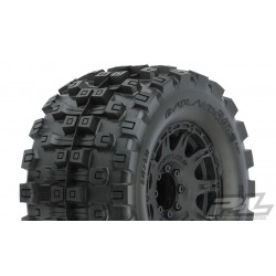 Badlands MX38 HP 3.8" All Terrain BELTED Tires Mounted on Raid Black 8x32 Removable Hex Wheels (2) for 17mm MT Front or Rear (PRO1016610)
