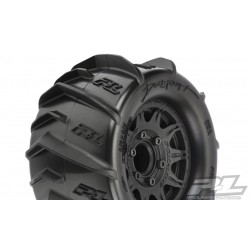 Dumont 2.8" Sand/Snow Tires Mounted for Stampede 2wd & 4wd Front and Rear, Mounted on Raid Black 6x30 Removable 12mm Hex Wheels (PRO1019310)