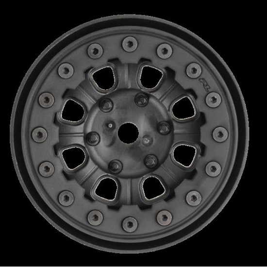 Denali 1.9" Blk/Blk Bead-Loc F/R Crawler Wheels (2) (PRO274715)
