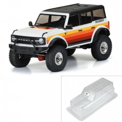 2021 Ford Bronco Clear Body Set with Scale Molded Accessories for 12.3" (313mm) Wheelbase Scale Crawlers (PRO357000)