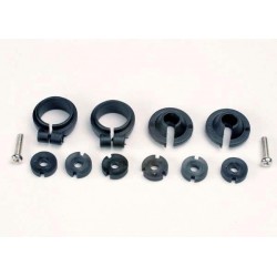 Piston head set, (2 sets of 3 types)/ shock collars (2)/ spr, TRX1965