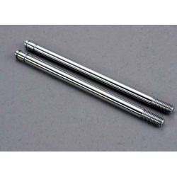 Shock shafts, steel, chrome finish (xx-long) (2), TRX2656