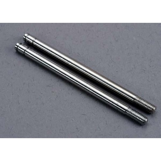 Shock shafts, steel, chrome finish (X-long) (2), TRX2765