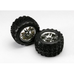 Tires & wheels, assembled, glued (SS (Split Spoke) chrome wh, TRX5174R