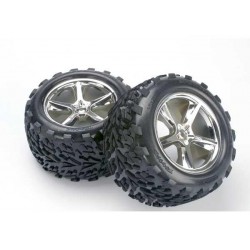 Tires & wheels, assembled, glued (Gemini chrome wheels, Talo, TRX5374