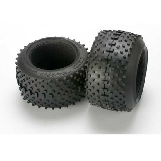 Tires, SportTraxx racing 3.8 (soft compound, directional and, TRX5470
