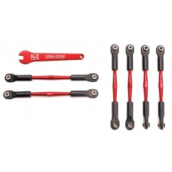 Turnbuckles, aluminum (red-anodized), camber links, 58mm (4), TRX5539X