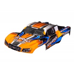 Body, Slash 4X4 (also fits Slash VXL & Slash 2WD), orange & blue (painted, decals applied)