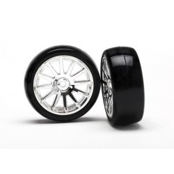 12-Sp Chrm Wheels, Slick Tires Tires & W, TRX7573