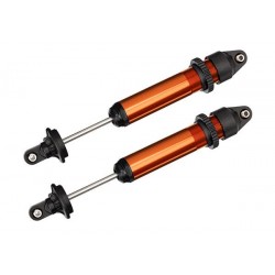 Shocks, GTX, aluminum, orange-anodized (fully assembled w/o springs) (2)