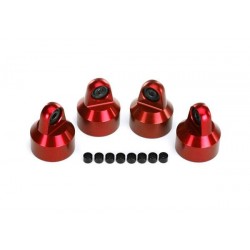 Shock caps, GTX shocks/ springaluminum (red) (4) spacers(8), TRX7764R