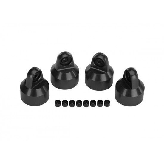 Shock caps, GTX shocks/ springaluminum (Hard) (4) spacers(8), TRX7764X