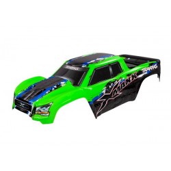 BODY, X-MAXX, GREEN (PAINTED, DECALS APPLIED) (AS
