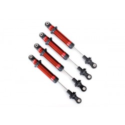 Shocks, GTS, aluminum (red-anodized) (assembled without springs) (4) (for use wi