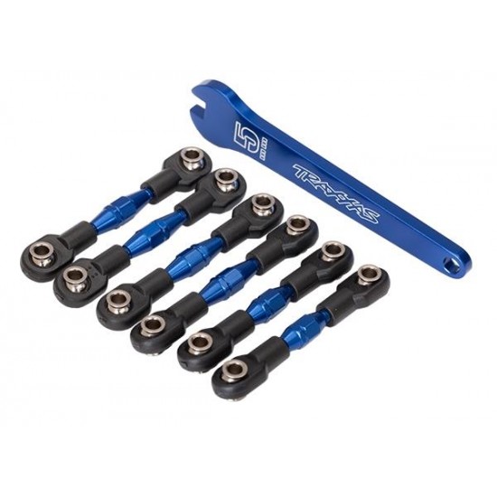 Turnbuckles, aluminum (blue-anodized), camber links, 32mm (front) (2)/ camber li