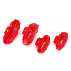 Brake calipers (red), front (2)/ rear (2), TRX8367