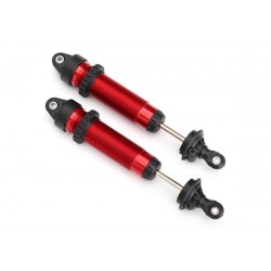 Shocks, GTR, 134mm, aluminum (red-anodized) (fully assembled w/o springs)