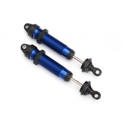 Shocks, GTR, 134mm, aluminum (blue-anodized) (fully assembled w/o springs) (fro