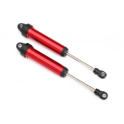 Shocks, GTR, 134mm, aluminum (red-anodized) (fully assembled w/o springs) (front