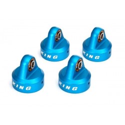 Shock caps, aluminum (blue-anodized), King Shocks (4)