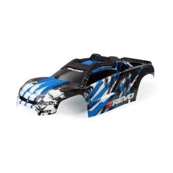 BODY, E-REVO, BLUE/ WINDOW, GRILLE, LIGHTS DECAL SHEET (ASSEMBLED WITH FRONT & REAR BODY MOUNTS AND REAR BODY SUPPORT FOR CLIPLESS MOUNTING)