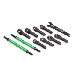 Toe links, E-Revo VXL (TUBES green-anodized, 7075-T6 aluminum, stronger than tit