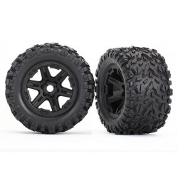 Tires & wheels, assembled, glued (black wheels, Talon EXT tires, foam inserts) (