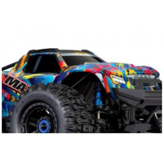 Traxxas Wide Maxx 1/10 Scale 4WD Brushless Electric Monster Truck, VXL-4S, TQi - Rock & Roll