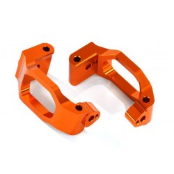 Caster blocks (c-hubs), 6061-T6 aluminum (orange-anodized), left & right/ 4x22mm