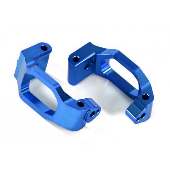 Caster blocks (c-hubs), 6061-T6 aluminum (blue-anodized), left & right/ 4x22mm p