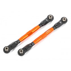 Toe links, front (TUBES orange-anodized, 7075-T6 aluminum, stronger than titaniu