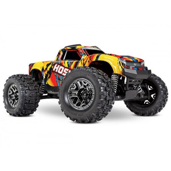 Traxxas Hoss 1/10 Scale 4WD Brushless Electric Monster Truck, VXL-3S, TQi - Solar Flare