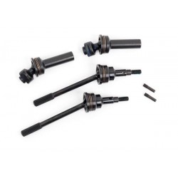 Driveshafts, front, extreme heavy duty, steel-spline constant-velocity with 6mm stub axles (complete assembly) (2) (for use with #9080 upgrade kit)