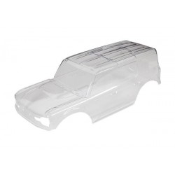 Body, Ford Bronco (2021) (clear, requires painting)/ decals/ window masks (includes grille, side mirrors, door handles, fender flares, windshield wipers, spare tire mount, clipless mounting, hardware) (requires #8080X inner fenders)