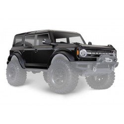 Body, Ford Bronco (2021), complete, Shadow Black (painted) (includes grille, side mirrors, door handles, fender flares, windshield wipers, spare tire mount, & clipless mounting) (requires #8080X inner fenders)