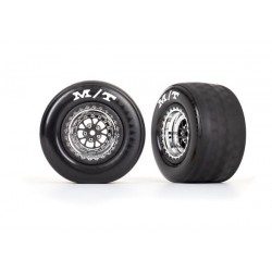 Tires & wheels, assembled, glued (Weld chrome with black wheels, tires, foam inserts) (rear) (2)