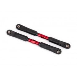 Camber links, front, Sledge (TUBES red-anodized, 7075-T6 aluminum, stronger than titanium) (117mm) (2)/ rod ends, assembled with steel hollow balls (4)/ aluminum wrench, 8mm (1)