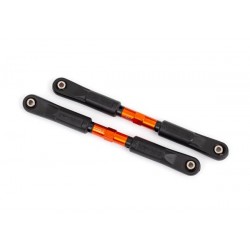 Camber links, front, Sledge (TUBES orange-anodized, 7075-T6 aluminum, stronger than titanium) (117mm) (2)/ rod ends, assembled with steel hollow balls (4)/ aluminum wrench, 8mm (1)