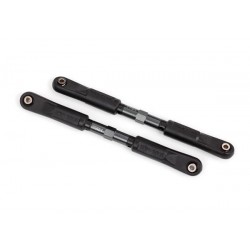 Toe links, Sledge (TUBES dark titanium-anodized, 7075-T6 aluminum, stronger than titanium) (120mm) (2)/ rod ends, assembled with steel hollow balls (4)/ aluminum wrench, 8mm (1)