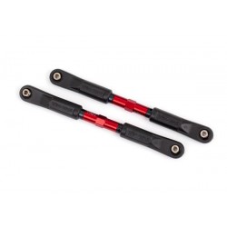 Toe links, Sledge (TUBES red-anodized, 7075-T6 aluminum, stronger than titanium) (120mm) (2)/ rod ends, assembled with steel hollow balls (4)/ aluminum wrench, 8mm (1)