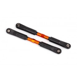 Toe links, Sledge (TUBES orange-anodized, 7075-T6 aluminum, stronger than titanium) (120mm) (2)/ rod ends, assembled with steel hollow balls (4)/ aluminum wrench, 8mm (1)