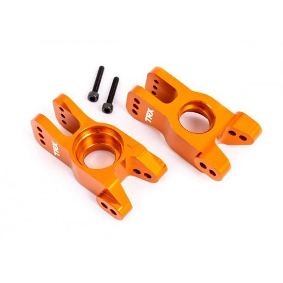CARRIERS, STUB AXLE, 6061-T6 ALUMINUM (ORANGE-ANODIZED) (LEFT AND RIGHT)