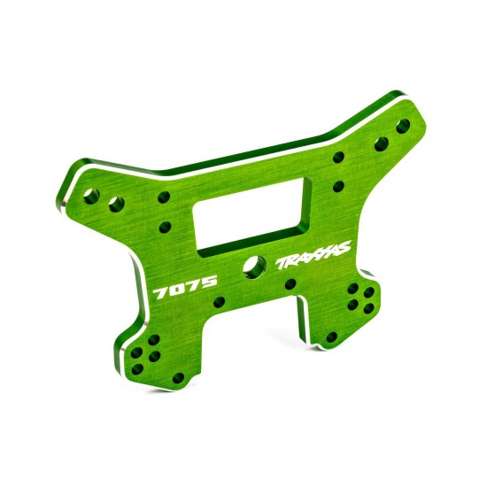 Shock tower, front, 7075-T6 aluminum (green-anodized) (fits Sledge)