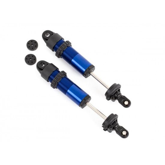Shocks, GT-Maxx, long, aluminum (blue-anodized) (fully assembled w/o springs) (2)
