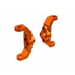 Caster blocks, 6061-T6 aluminum (orange-anodized) (left & right)